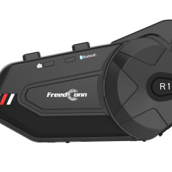 FreedConn R1 Plus E Ενδοεπικοινωνία Μονή για Κράνος Μηχανής με Bluetooth Κάμερα Πορείας 1080P/WiFi Αναμετάδοση/Ενδοεπικοινωνία Μονή για Κράνος Μηχανής 1000m για έως 6 χρήστες