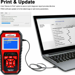 Konnwei KW850 Διαγνωστικό Αυτοκινήτου Ψηφιακό OBD 2 με Καλώδιο Συμβατό με Android Μαύρο