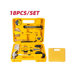 DELI HOUSEHOLD TOOL SET 18PCS YELLOW