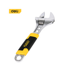 DELI ADJUSTABLE WRENCH 8'-200MM YELLOW/BLACK