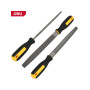 DELI MEDIUM-TOOTH FILE SET 3PCS YELLOW