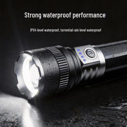 DELI FLASHLIGHT 500LM BLACK