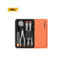 DELI 34 PCS STACKABLE HOUSEHOLD TOOL SET 305x205x6MM GREY/ORANGE