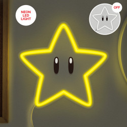 Super Mario LED Wall Lamp Light Super Star Neon