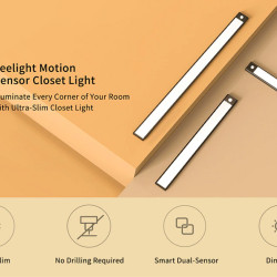 Yeelight Φωτιστικό Ντουλάπας με Αισθητήρα Κίνησης 40cm Μαύρο