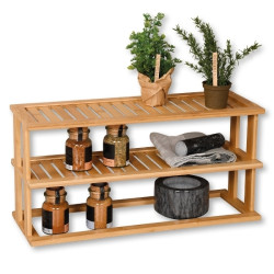 Kesper Ραφιέρα 3 Επιπέδων Μπαμπού 55x20x27cm