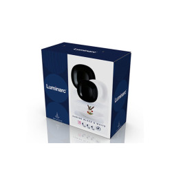 Luminarc Carine Σερβίτσιο Πιάτων από Πορσελάνη Black & White 18τμχ N1489