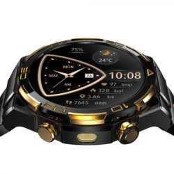 BlackView W90 Pro Aluminium Smartwatch με Παλμογράφο (Μαύρο)