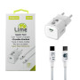 Lime Φορτιστής GaN με Θύρα USB-C και Καλώδιο USB-C - USB-C 25W Power Delivery Λευκός (LGC25W) 