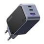 Ugreen Φορτιστής Χωρίς Καλώδιο GaN με Θύρα USB-A και 2 Θύρες USB-C 65W Power Delivery / Quick Charge 3.0 Γκρι (Nexode Air X553) 