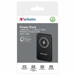 Verbatim Charge `N` Go Power Bank 10000mAh 15W Μαύρο