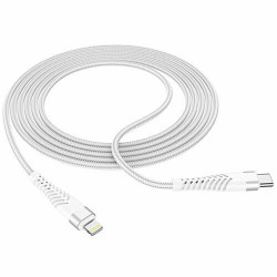 Lamtech Braided USB-C to Lightning Cable Λευκό 2m (LAM023640)
