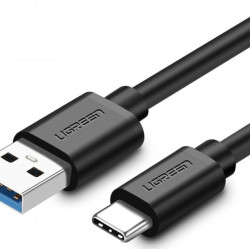 Ugreen US184 Regular USB 3.0 Cable USB-C male - USB-A male Μαύρο 1m (20882) 