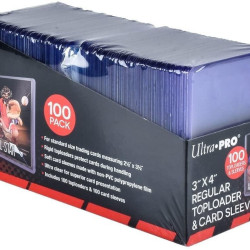 UP - 3" x 4" Regular Toploaders & Card Sleeves (100 count retail pack)