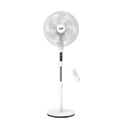 Ανεμιστήρας Ορθοστάτης Lgp 16' 40cm 55w με κοντρόλ και χρονόμετρo λευκός