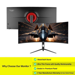 Armaggeddon XTREME SERIES XC34UWQHD Ultrawide HDR Curved Gaming Monitor 34" QHD 3440x1440 180Hz με Χρόνο Απόκρισης 1ms GTG