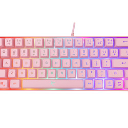 White Shark Ronin Gaming Πληκτρολόγιο 60% με RGB φωτισμό (Αγγλικό US) Ροζ