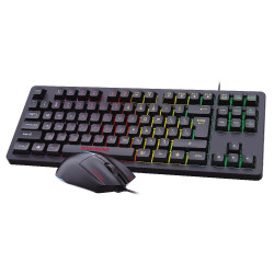 Zeroground Soki v3.0 Σετ Gaming Πληκτρολόγιο με RGB φωτισμό & Ποντίκι (Αγγλικό US) Γκρι