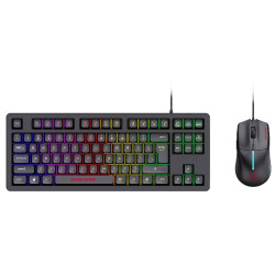  Zeroground Soki v3.0 Σετ Gaming Πληκτρολόγιο με RGB φωτισμό & Ποντίκι (Αγγλικό US) Γκρι