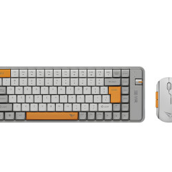 Alcatroz TETRIZ AIR 300C Ασύρματο Bluetooth Σετ Πληκτρολόγιο & Ποντίκι Αγγλικό US SUMMER WHITE 