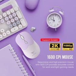 Alcatroz Jellybean A5000 Ασύρματο Σετ Πληκτρολόγιο & Ποντίκι Αγγλικό US Lilac 