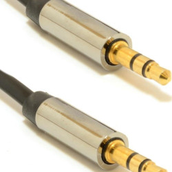 Cablexpert Καλώδιο 3.5mm male - 3.5mm male Μαύρο 1m (CCAP-444-1M)