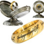 The Noble Collection Lord of the Rings: One Ring The One Ring Gold Plated Ρέπλικα Size US 12 - FR 67,5