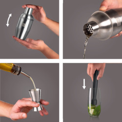 Vacuvin Κοκτέιλ Σετ 14 Τεμαχίων Ανοξείδωτο Bar In A Box