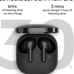 QCY T13 TWS Black Dual Driver 4-mic noise cancel. True Wireless Earbuds – Quick Charge 380mAh
