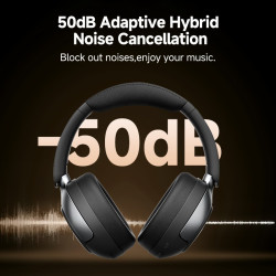QCY H3 PRO Headset Purple Hi-Res Audio V5.4 Bluetooth ANC LDAC/AAC/SBC Call Noise Canc. 40mm driv