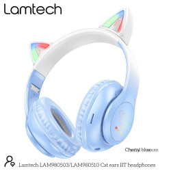  LAM980510 Ασύρματα / Ενσύρματα Παιδικά On Ear Ακουστικά με 2 ώρες Λειτουργίας Crystal Blue Doggy Dog