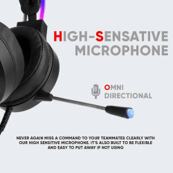 Armaggeddon Atom 9 Over Ear Gaming Headset με σύνδεση 3.5mm / USB