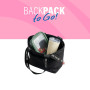 Iris Barcelona Σετ Backpack To Go Τσαντάκι Ισοθερμικό Μαύρο με Κούπα και Γυάλινο Φαγητοδοχείο