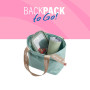 Iris Barcelona Σετ Backpack To Go Τσαντάκι Ισοθερμικό Cyan με Κούπα και Γυάλινο Φαγητοδοχείο