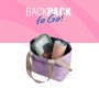 Iris Barcelona Σετ Backpack To Go Τσαντάκι Ισοθερμικό Mauve με Κούπα και Γυάλινο Φαγητοδοχείο