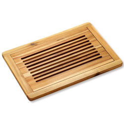 Kesper Acacia Επιφάνεια Κοπής Ψωμιού 47,5x32x2cm Με Αποσπώμενη Σχάρα Ξύλινη