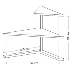 Kesper Διπλό Ράφι Bamboo 52x39x29,5cm