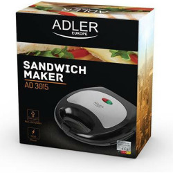 Adler Τοστιέρα για 2 Τοστ 750W Inox