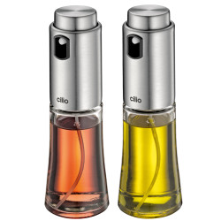 Cilio Σετ 2 Τεμαχίων Σπρει Λαδιου /Ξυδιου Ανοξειδωτα Με Γυαλινα Δοχεια Bari