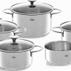 Fissler Copenhagen Σετ Μαγειρικά Σκεύη από Ανοξείδωτο Ατσάλι Ασημί 4011405000 9τμχ
