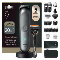 Trimmer Επαγγελματικό Σετ Επαναφορτιζόμενης Κουρευτικής Μηχανής Γκρι AIO9500