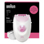 Braun SE3-031 /N Silk Epil 3 Αποτριχωτική Μηχανή Epilator με 2 ταχύτητες, κεφαλή ξυριστικής μηχανής και χτενάκι για τριμάρισμα Pink