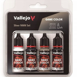 Acrylicos Vallejo Game Σετ Χρώματα Μοντελισμού σε Ασημί χρώμα 18ml 4τμχ