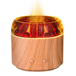 Υγραντήρας με ρεαλιστικό εφέ φωτιάς USB 300ml Καφέ OEM