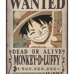 Abysse One Piece - Wanted Luffy Poster Chibi (52x38cm) (GBYDCO225)