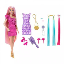 Barbie Fancy Κούκλα Fun & Fancy με Πολύχρωμα Μαλλιά & Αξεσουάρ για 3+ Ετών 21.5εκ.