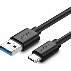 Ugreen US184 Regular USB 3.0 Cable USB-C male - USB-A male Μαύρο 1m (20882) 