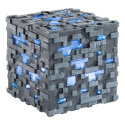 Minecraft Replica Illuminating Diamond Ore Cube 10 cm - Ρεπλίκα Φως Διαμαντένιος κύβος Minecraft